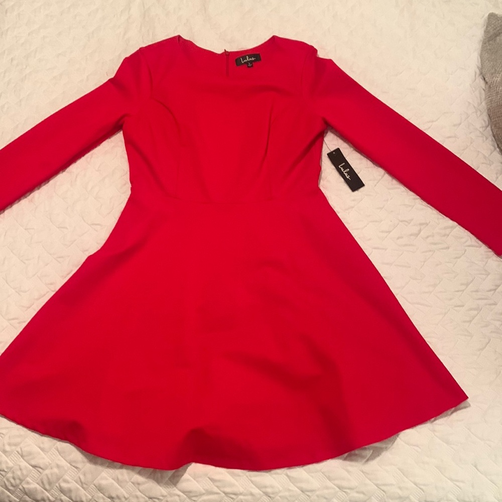 Lulus Red long sleeve dress